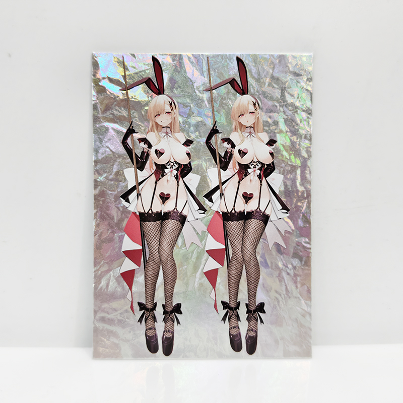 自制卡自印制品镭射云纹工艺闪卡直角厚卡 喜多川海梦DIY收藏卡