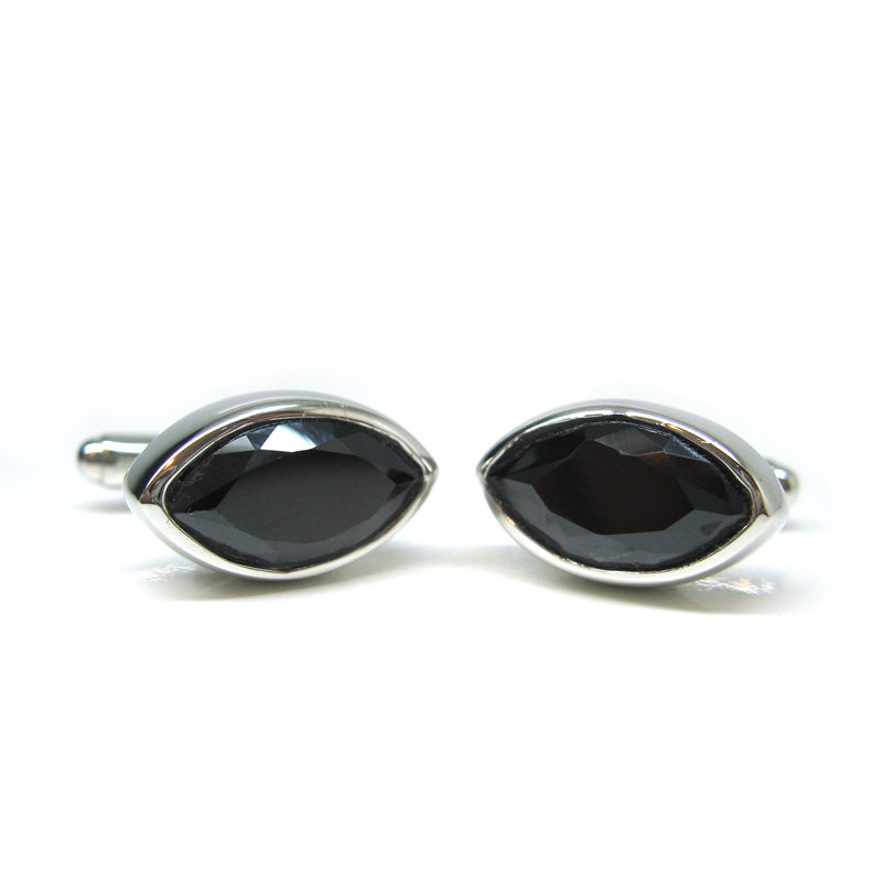 s925纯银男士袖扣衬衣天然玛瑙可定做黑曜石订制男生饰品