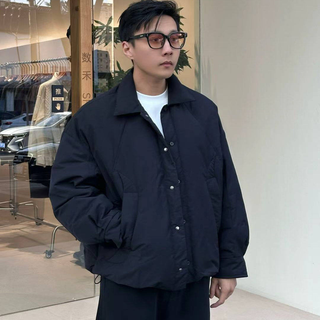 数禾韩式翻领短款保暖羽绒男