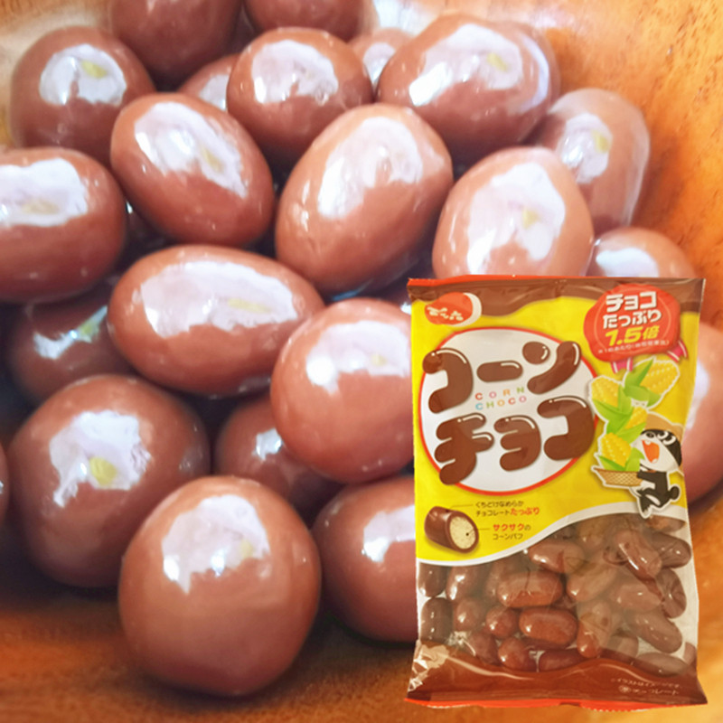 日本进口零食品天六玉米味夹心巧克力脆心代可可脂巧克力制品美味