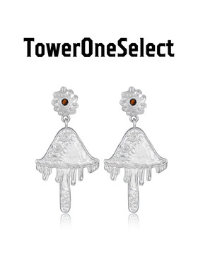 TowerOneSelect官方店GLYPHS 墨点点蘑菇耳坠小众感艺术耳环耳饰