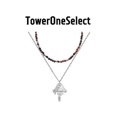 GLYPHS墨点点蘑菇双层叠加项链