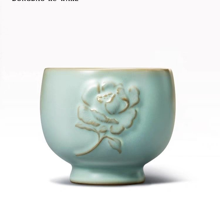 东道汝窑茶杯品茗杯 主人杯家用茶杯