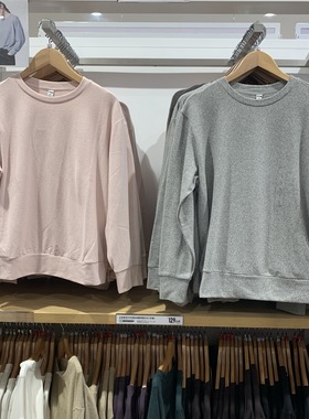 M479609女装秋冬款柔软针织摇粒绒圆领套头衫/长袖抓绒卫衣T恤