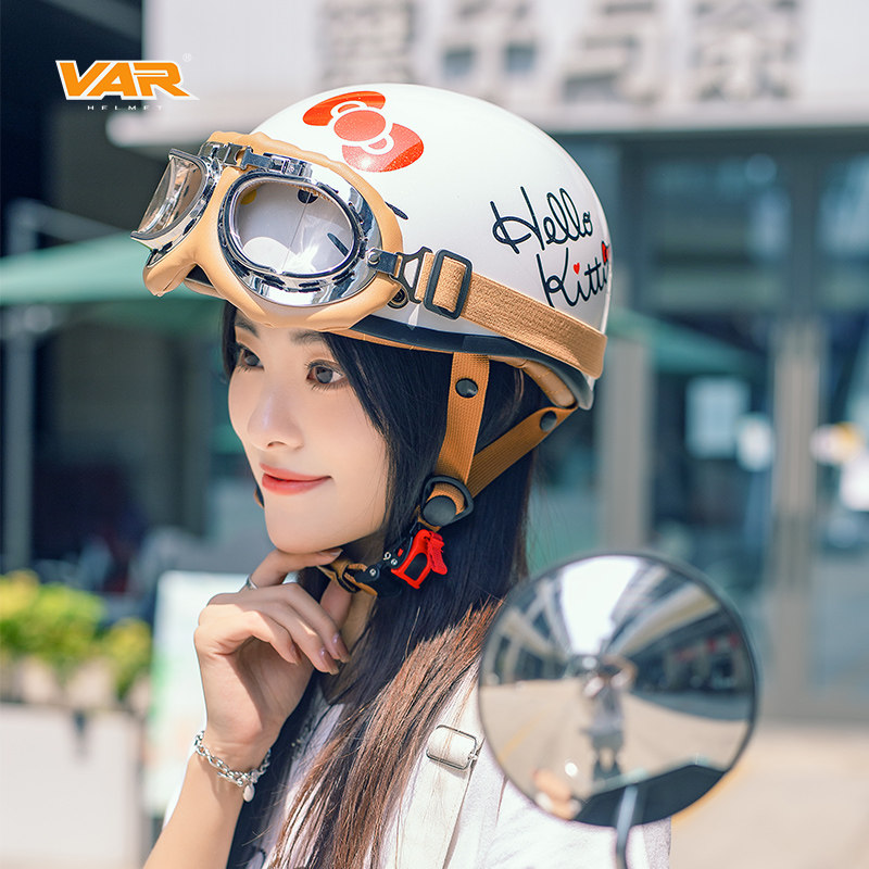 VAR联名款成人四季通用半盔瓢盔