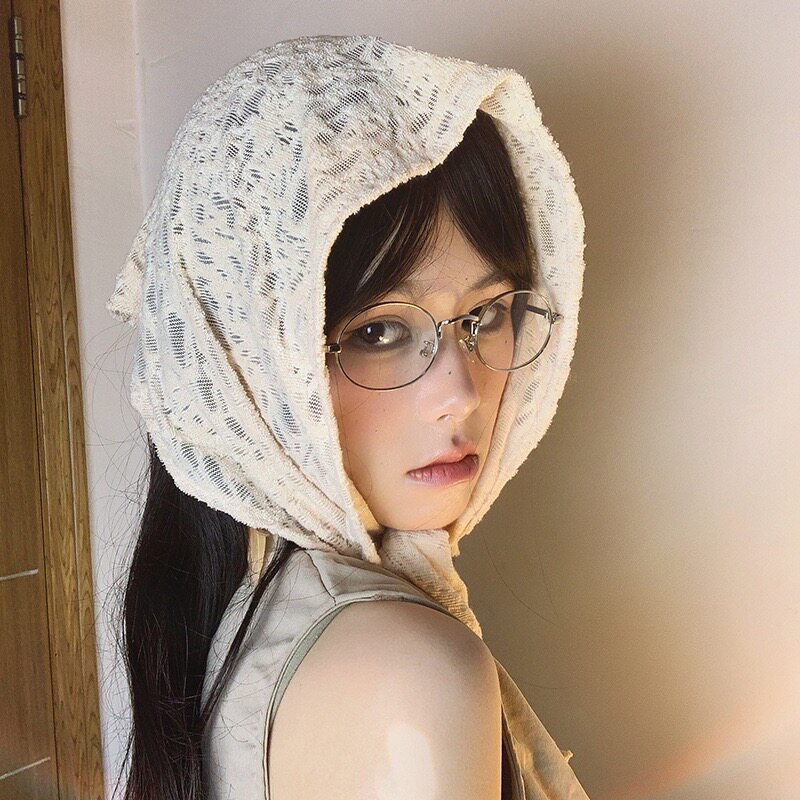 Partyme手工波西米亚风纹理感三角巾女串珠节头巾小众设计丝巾女图片