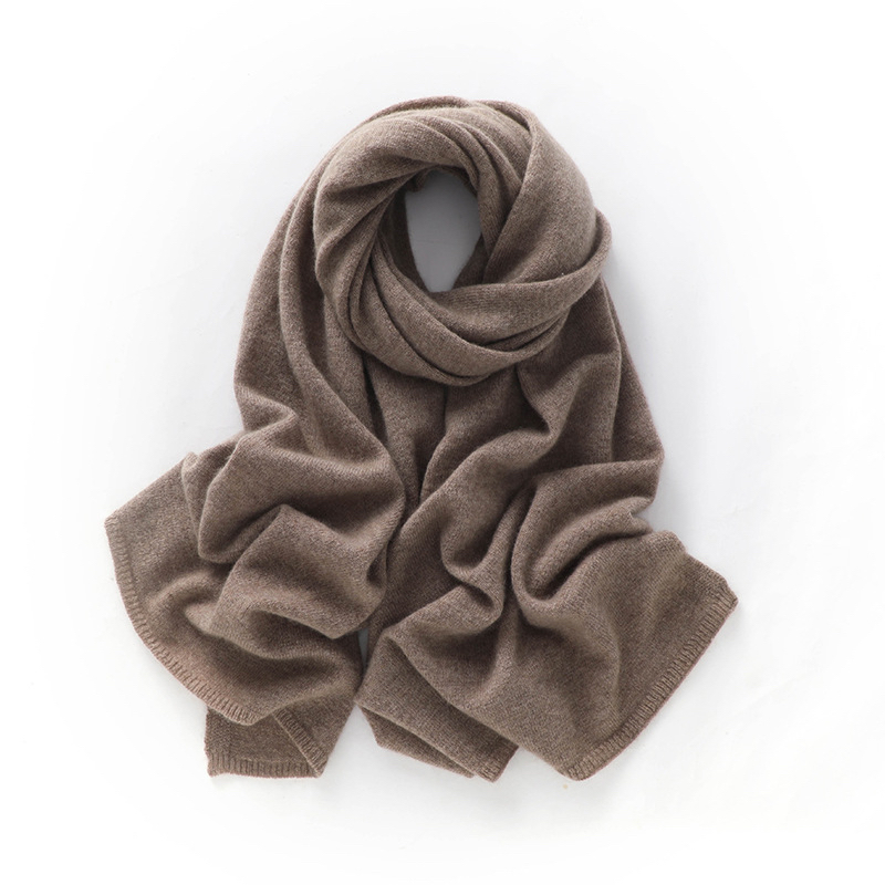 partyme手工秋冬纯色山羊绒围巾披肩长款保暖百搭围脖针织披肩