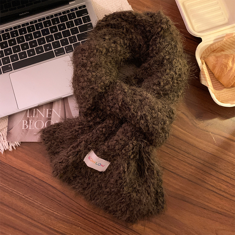 partyme手工秋冬新款毛茸茸围巾女冬季加绒加厚防寒保暖围脖
