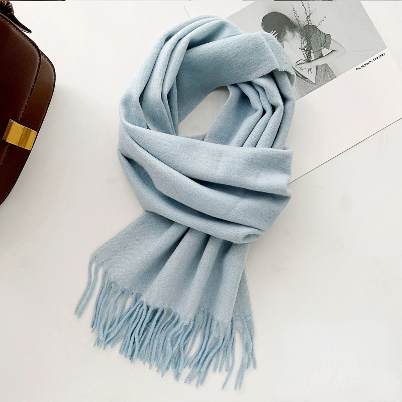 partyme手工2025新款纯色围巾秋冬季百搭保暖围脖情侣氛围感披肩