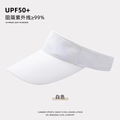 partyme手工遮阳透气防晒夏季运动空顶大帽檐空顶鸭舌帽防紫外线