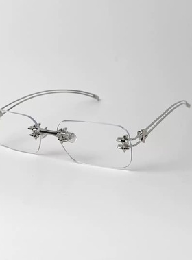 贵气又高智～无框眼镜高智商装扮千禧y2k复古辣妹墨镜女方框方形