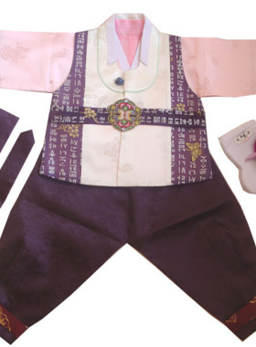 韩国原版进口面料/朝鲜族男宝宝韩服/男童韩服/演出服装 N-HS0001