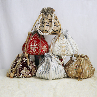 水桶包 印度产手工钉珠包手提袋香囊包波斯风情风华绝代风情