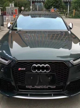 适用于12-18款奥迪a6改装RS6中网前后保险杠后唇尾喉S6大包围中网