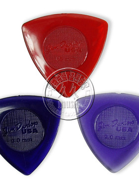 官方授权◆正品 Dunlop邓禄普 Stubby 透明大三角 吉他贝司拨片