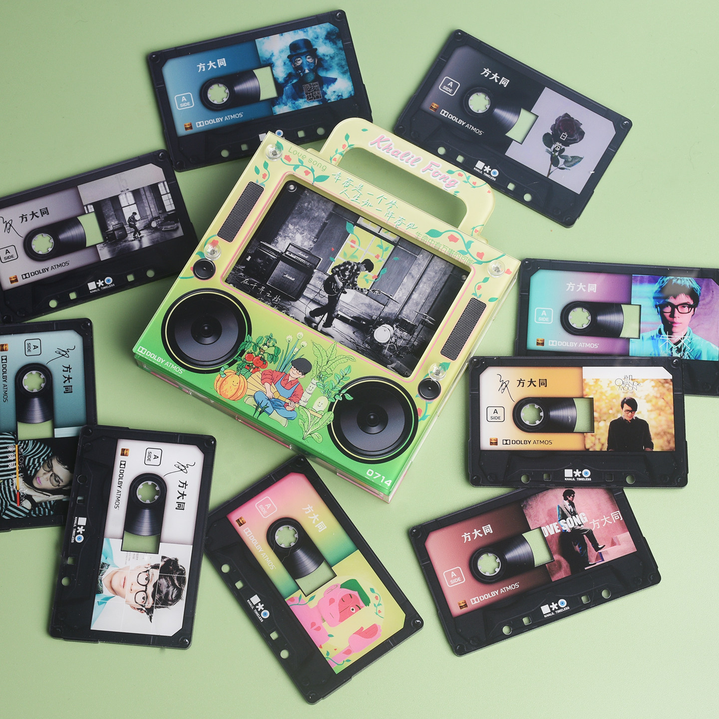 磁带音乐冰箱贴方大同nfc感应自动播放歌曲收音机造型磁吸亚克力