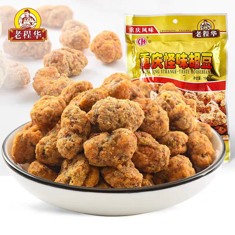 老程华重庆怪味胡豆190g/袋装重庆香辣蚕豆休闲零食