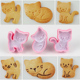 猫咪烘焙曲奇模具糖霜饼干模具翻糖饼干模具印花喷花模家用 3个装