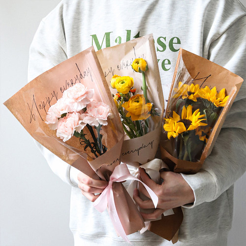 多支鲜花包装袋玫瑰花单支袋