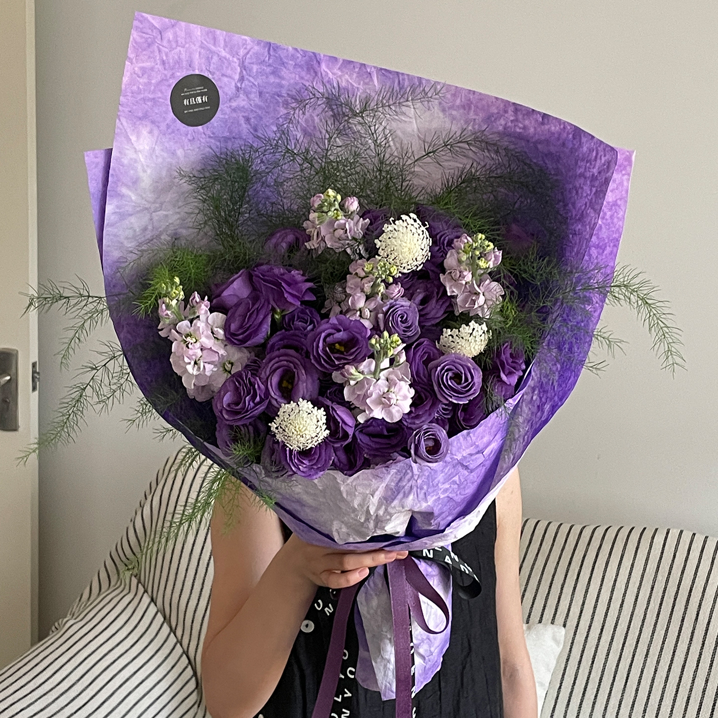 手工水墨纸花束包装纸扎染石纹纸鲜花包花纸手工diy花艺花店材料