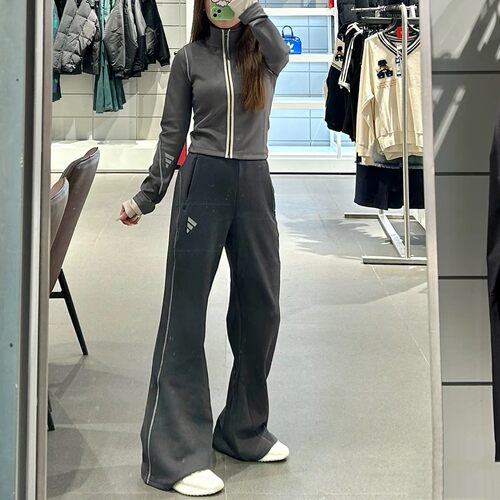 adidas 阿迪达斯新款女FOS系列日常时尚舒适运动休闲喇叭裤JM6204