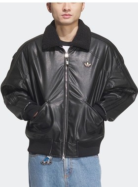 Adidas/阿迪达斯正品三叶草男士保暖运动翻领棉服外套JL8372