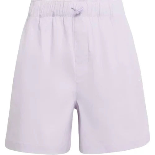 Adidas阿迪达斯正品2026夏季新款女浅紫色直筒三分系带短裤KX6810