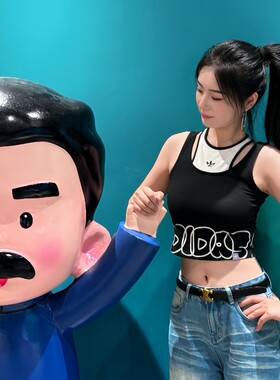 Adidas三叶草正品logo印花女子双层工字运动背心JN1676 JN1677