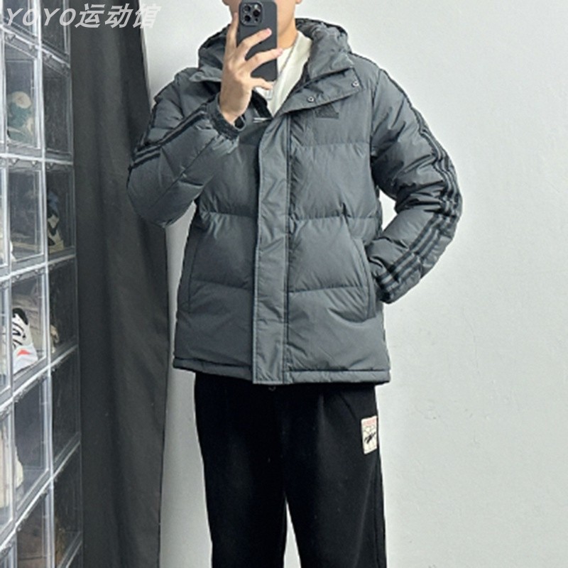阿迪达斯男女保暖防风运动羽绒服
