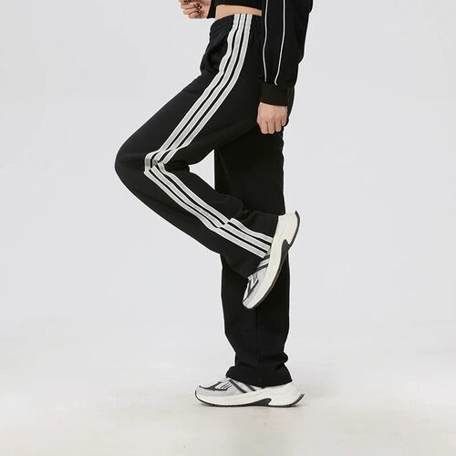 adidas阿迪达斯正品女子三条纹阔腿裤宽松透气运动休闲长裤KS2819