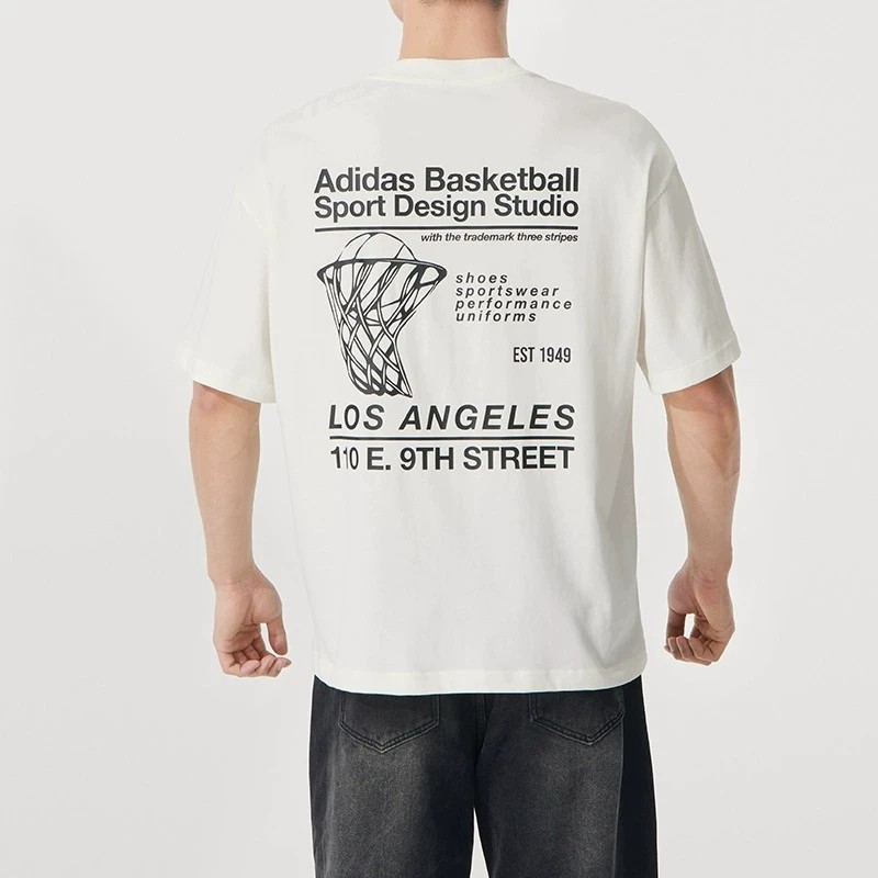Adidas/阿迪达斯正品2026夏季款男女经典针织印花宽松短袖JX9125