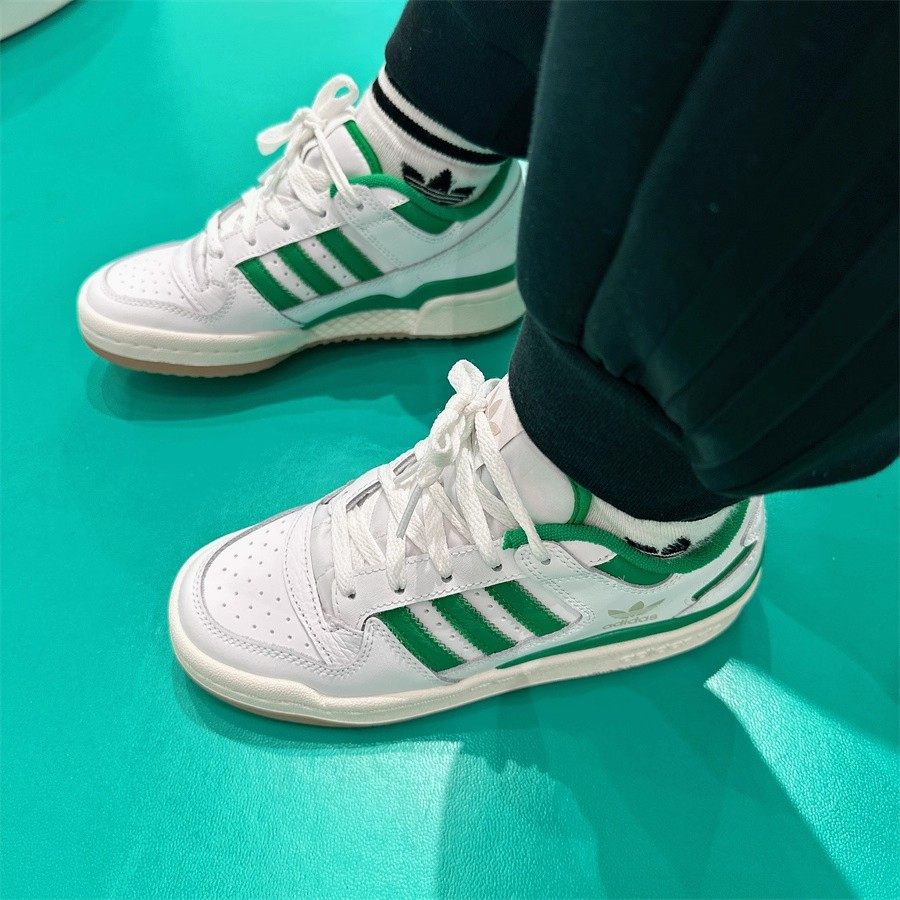 Adidas Forum Low三叶草大童小白鞋魔术贴低帮板鞋IH0223绿,运动鞋new,板鞋,淘宝优惠券,粉丝福利购,淘宝优惠卷
