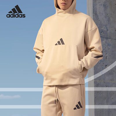 Adidas阿迪达斯正品2026春季新款男士保暖连帽卫衣JF2454 JJ4894