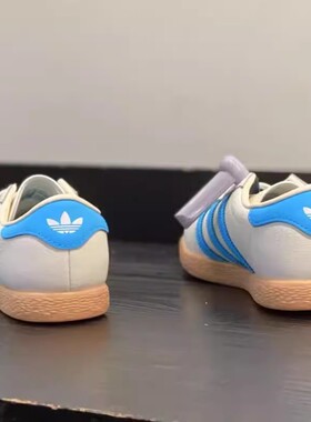 Adidas三叶草男女鞋STADT轻便T字头低帮舒适休闲板鞋德训鞋JR9566