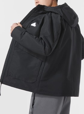 正品阿迪达斯男装外套春冬休闲夹克加绒户外冲锋衣IT3952 IT3951