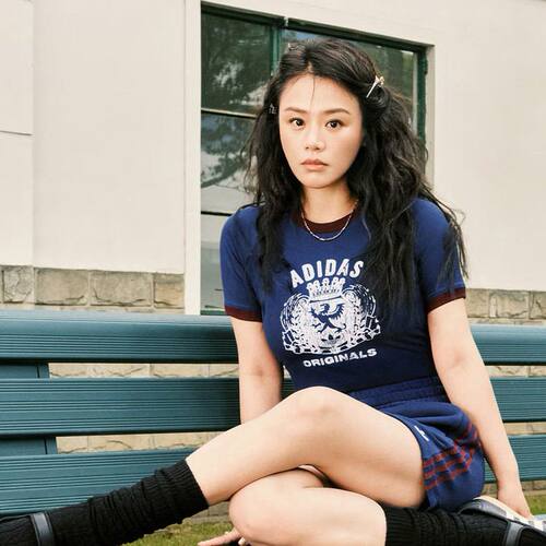 Adidas阿迪达斯三叶草女装GRFX TEE短袖T恤休闲短款上衣JW6033
