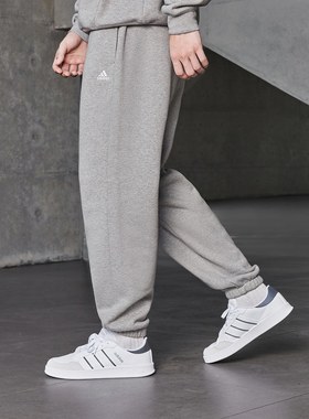 Adidas阿迪达斯运动裤男冬季加绒加厚宽松休闲百搭束脚长裤IV7608