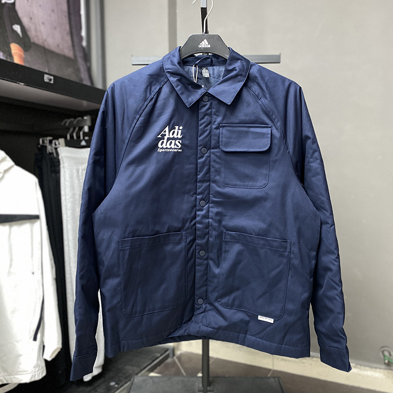 阿迪达斯男外套2026春字母印花时尚防风翻领运动休闲夹克JE6103,运动服/休闲服装,运动茄克/外套,淘宝优惠券,粉丝福利购,淘宝优惠卷