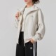 Adidas JKT女士休闲简约加绒外套JJ3566 FLEECE 阿迪达斯正品 LOGO