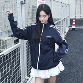 Adidas IY1631 阿迪达斯三叶草外套男女简约拉链立领梭织夹克外套