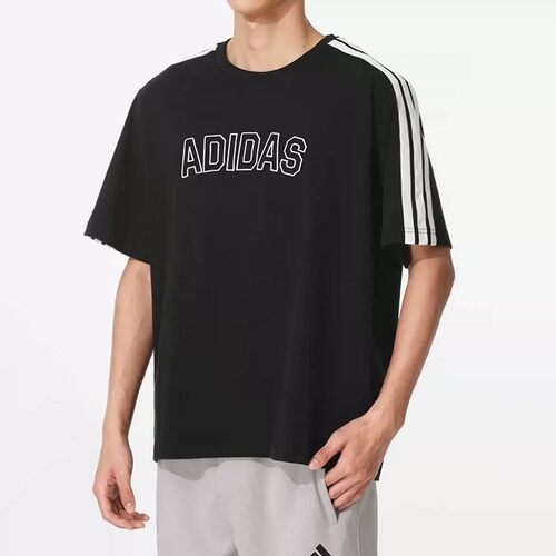 Adidas/阿迪达斯正品2026夏季款男士运动经典宽松针织短袖KB9135