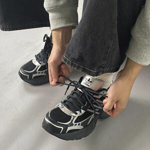 Adidas/阿迪达斯防滑女鞋正品ADISTAR男经典厚底运动老爹鞋KJ1387