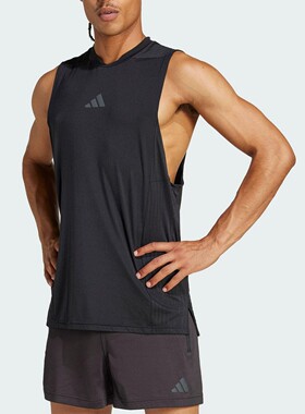 Adidas/阿迪达斯正品2026夏季款男士修身无袖透气背心JI8171
