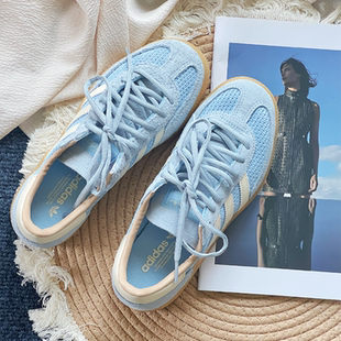 Adidas阿迪达斯三叶草正品男女款蓝色德训鞋经典板鞋T头鞋JS3866