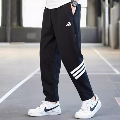 阿迪达斯男针织透气休闲运动长裤
