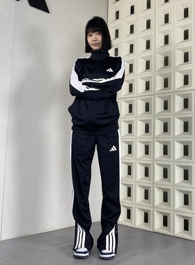 阿迪达斯运动套装男女款经典舒适速干透气休闲两件套正品KC6977