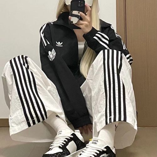 阿迪达斯三叶草外套男女秋季正品新款复古立领运动上衣夹克JL8396