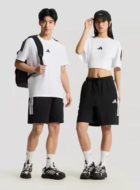 阿迪达斯男女夏季跑步运动套装