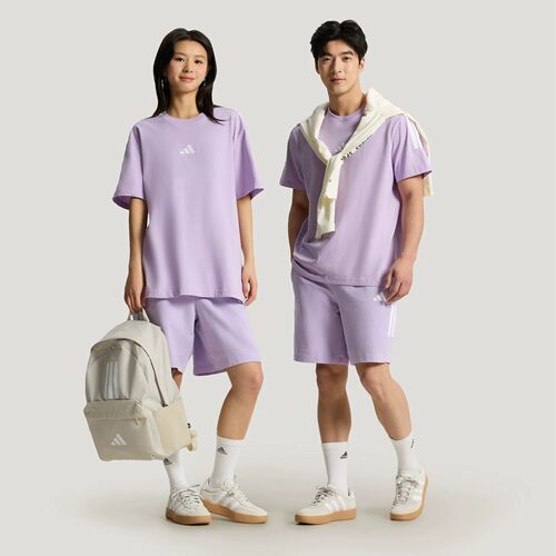 阿迪达斯男士夏季跑步运动套装
