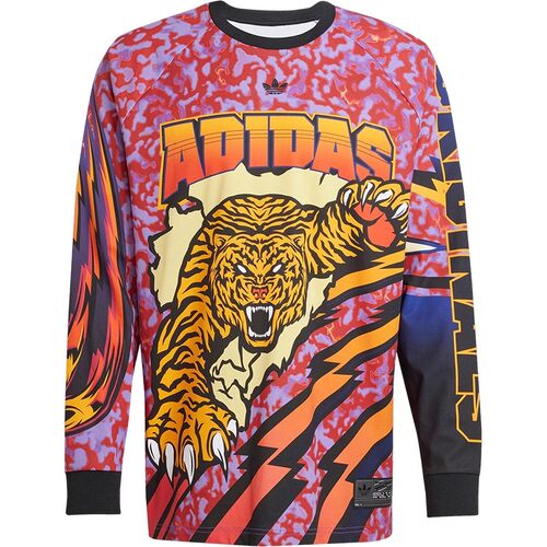 阿迪达斯2026春季三叶草新男生长袖T恤运动休闲透气 JX1702